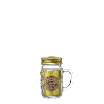 Hũ Thủy Tinh Tròn, Nắp Vặn, Có Tay Cầm 415ml Quattro